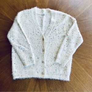 FRNCH Cardigan Anthropologie Cream Multicolor S / M